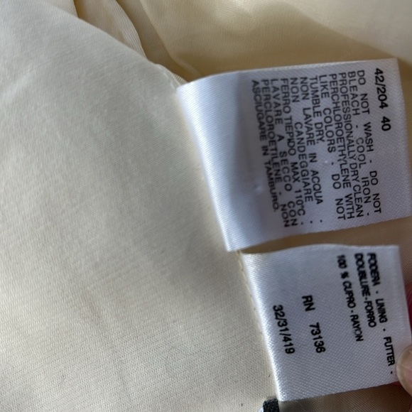 MaxMara Sz 6/40 Cream 100% Cotton Fitted Blazer Made in Italy - Picture 9 of 9